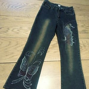 Beautifully embelleshed beaded jeans